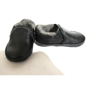 Stuart Weitzman Size 2 Baby Furrier Infant Girl/Boy Black Fur Lined Crib Shoes
